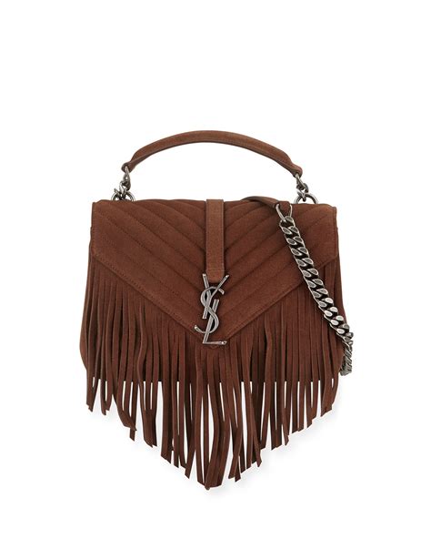 YSL suede fringe bag